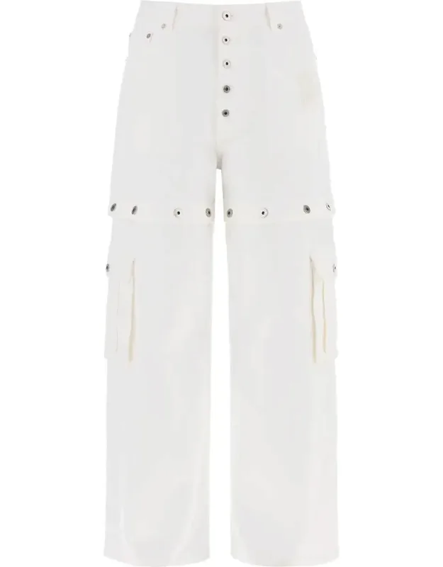 "90's Logo Convertible Baggy Jeans"