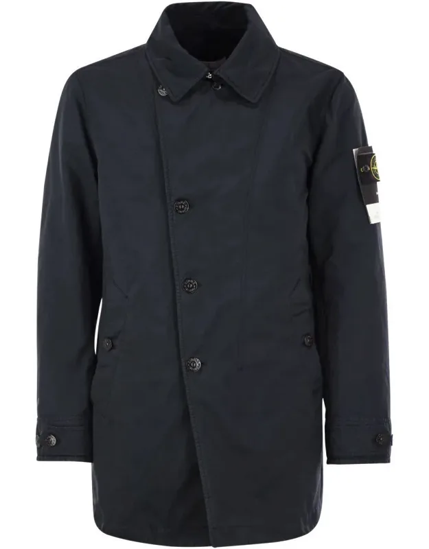 Short Trench Coat With Anti-drip Treatment