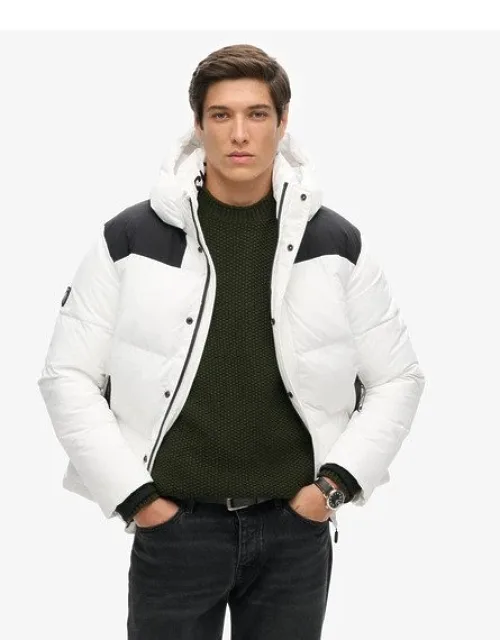 Hooded Box Quilt Puffer Jacket