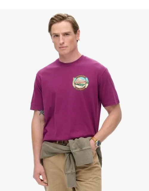 Travel Postcard Chest Print T-shirt