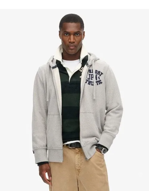 Vintage Athletic Zip Hoodie