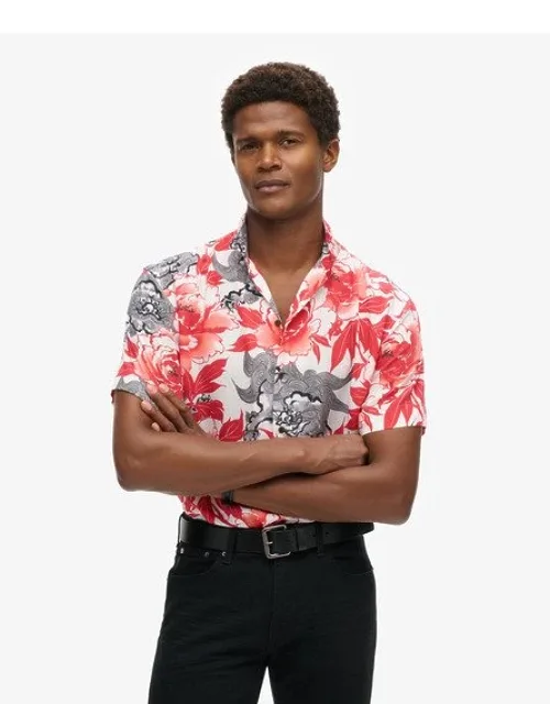 Superdry Hawaiian Resort Shirt With Authentic Prints And Relaxed Fit