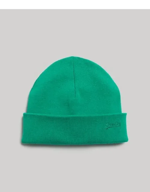 Superdry Vintage Logo Beanie Ribbed Material Turnback Signature Embroidered