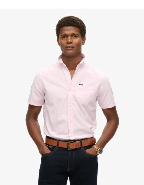 Superdry Premium University Oxford Short Sleeve Shirt - Relaxed Fit, Classic Silhouette