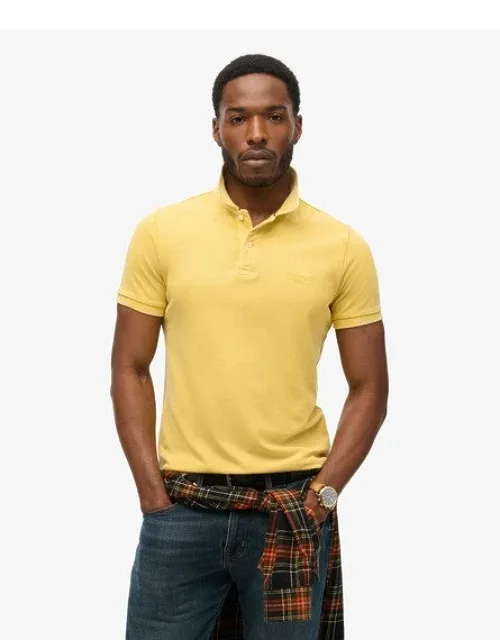 Classic Embroidered Logo Destroyed Polo Shirt