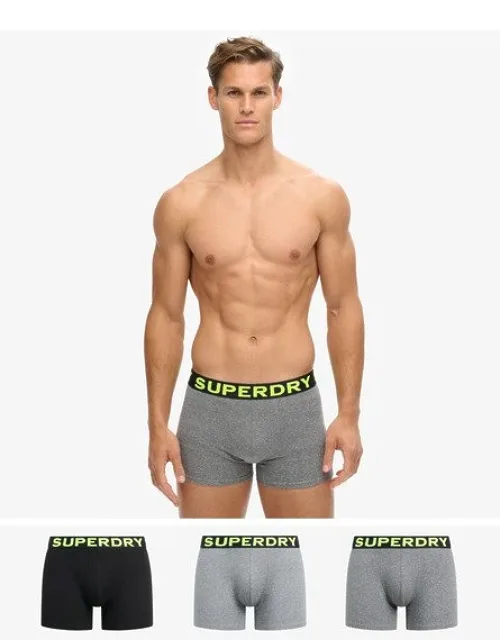Superdry Boxer Triple Pack With Elasticated Waistband And Panelled Design