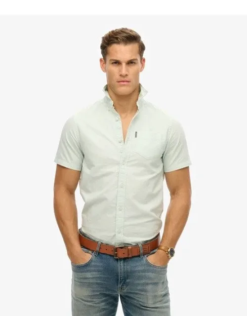 Superdry Oxford Short Sleeve Shirt With Standard Button-down Collar And Chest Pocket