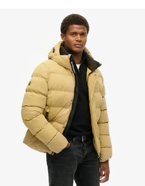 Hooded Microfibre Sport Puffer Jacket