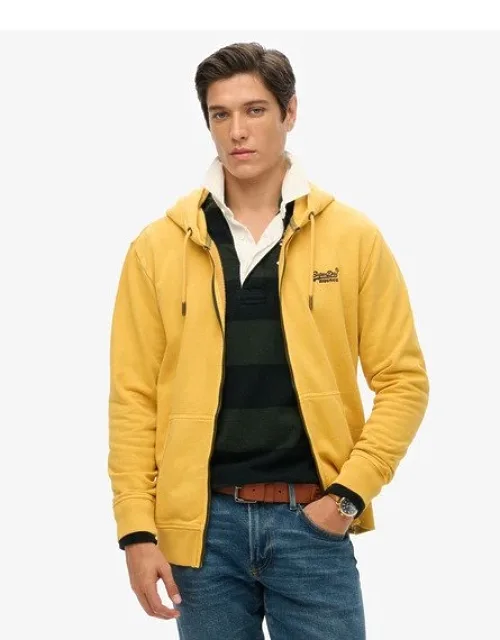 Essential Logo Washed Zip Hoodie