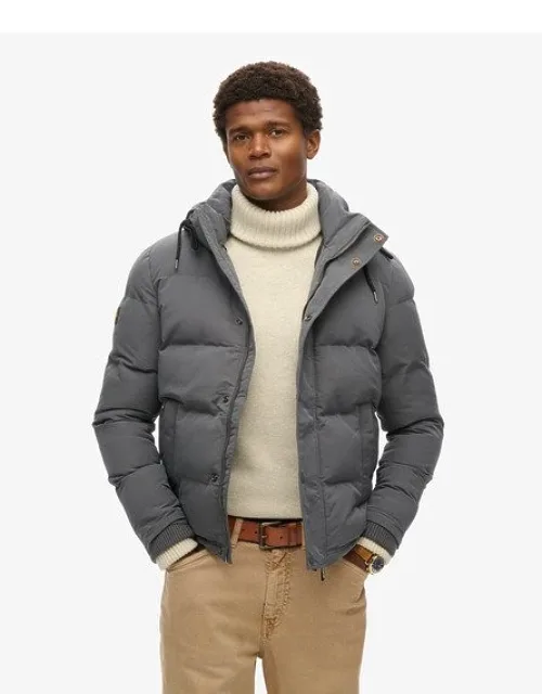 Superdry Everest Short Hooded Puffer Jacket With Padded Hood And Quilted Design