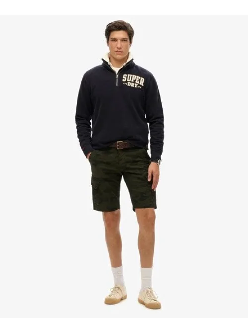 Superdry Organic Cotton Core Cargo Shorts With Zip And Popper Fastening, Four Front Pockets