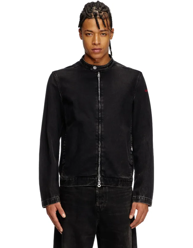 Moto Jacket In Clean-wash Denim