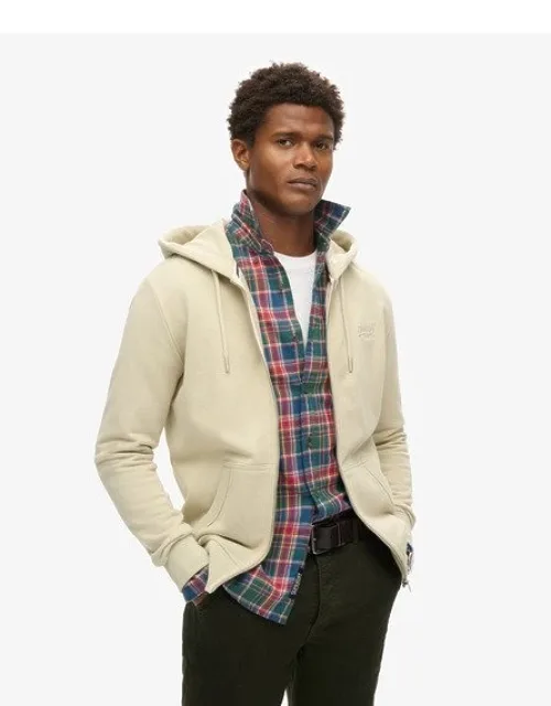 Essential Logo Zip Hoodie With Drawcord Hood And Twin Front Pockets