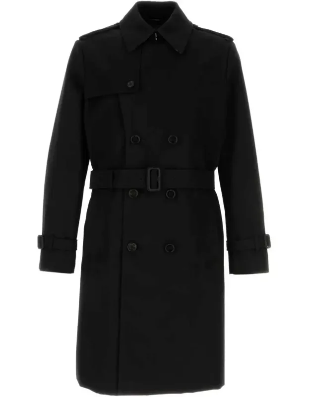 Burberry Coat Button Fastening, Two Side Welt Pockets