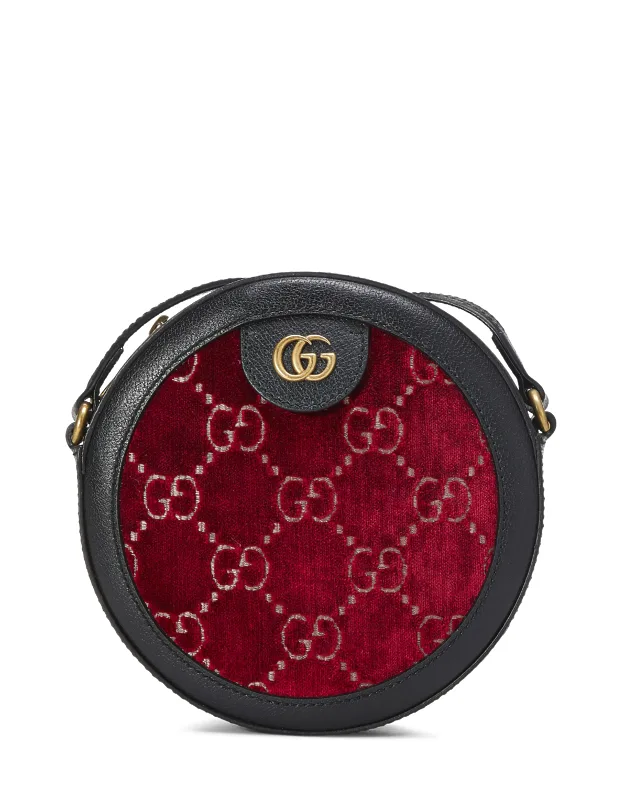 Ophidia Velvet Round Shoulder Bag Mini