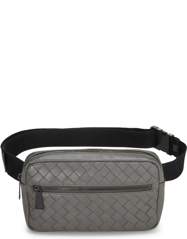 Intrecciato Leather Belt Bag