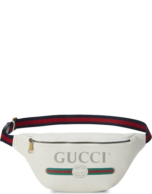 Leather Logo Printed Belt Bag