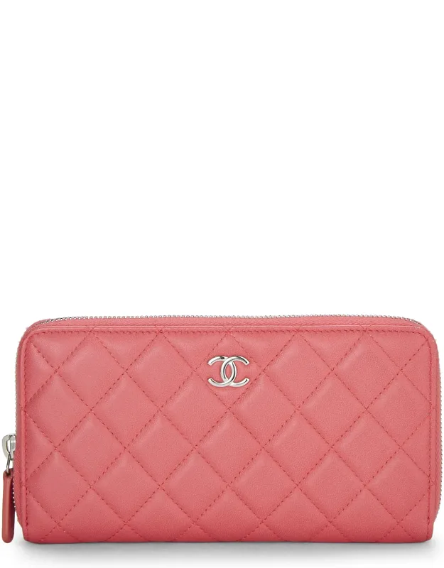 Quilted Lambskin Zip Wallet