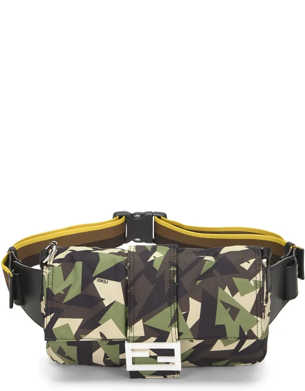 Multicolor Nylon Baguette Belt Bag
