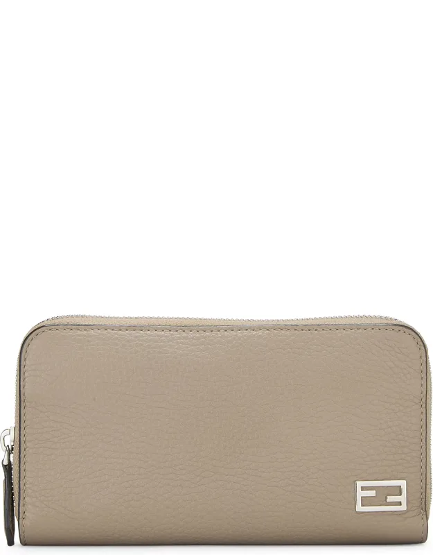 Leather Zip Around Wallet