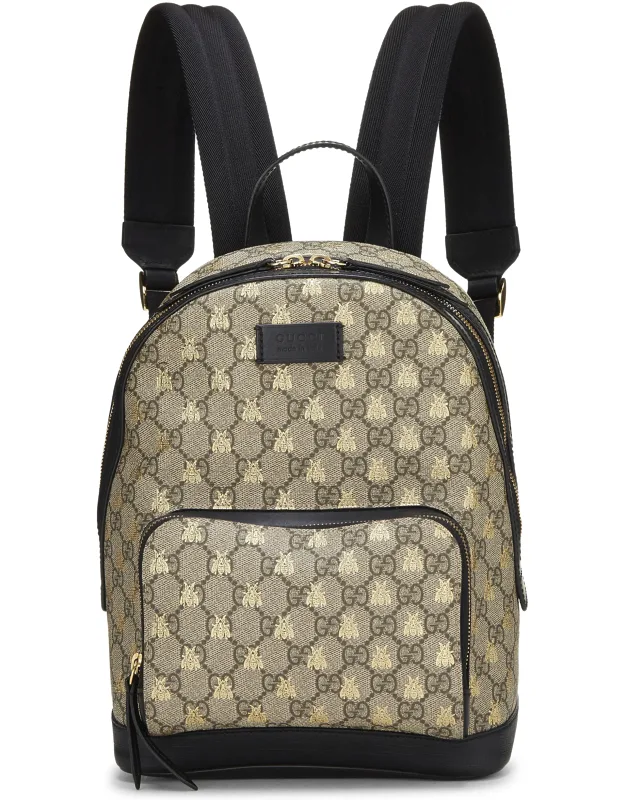 Original Gg Supreme Canvas Bee Backpack Small