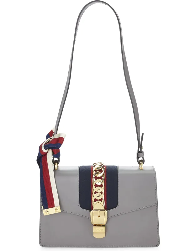 Leather Web Sylvie Shoulder Bag