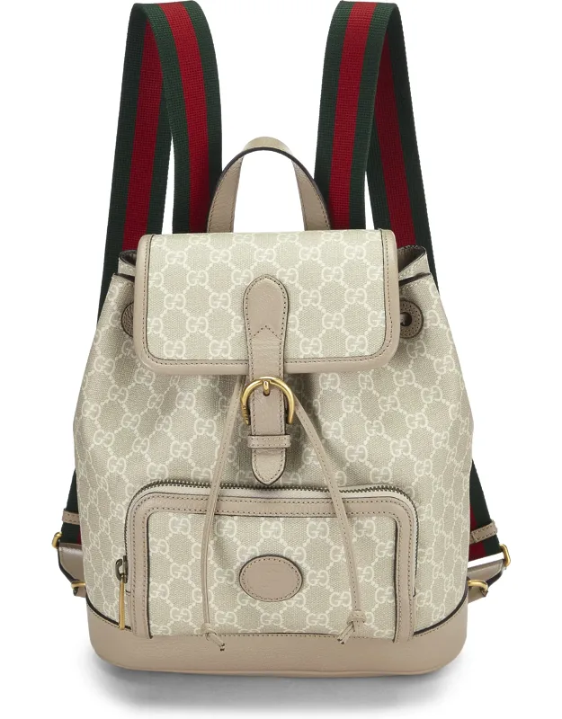 Beige Gg Supreme Canvas Interlocking Gg Backpack