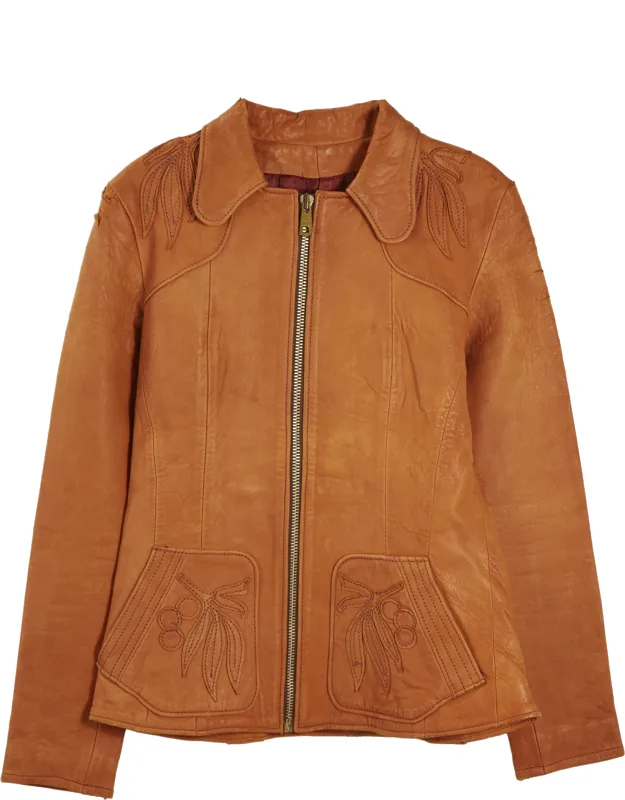 East-west Bayou Leather Jacket