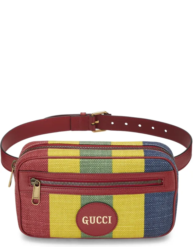 Multicolor Canvas Belt Bag