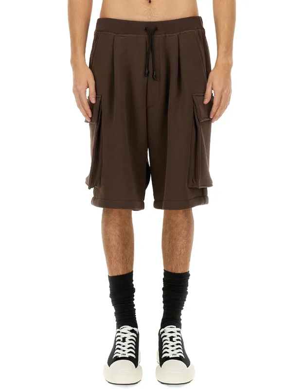 Dsquared Cargo Bermuda Shorts Model Height 185 Cm Size L