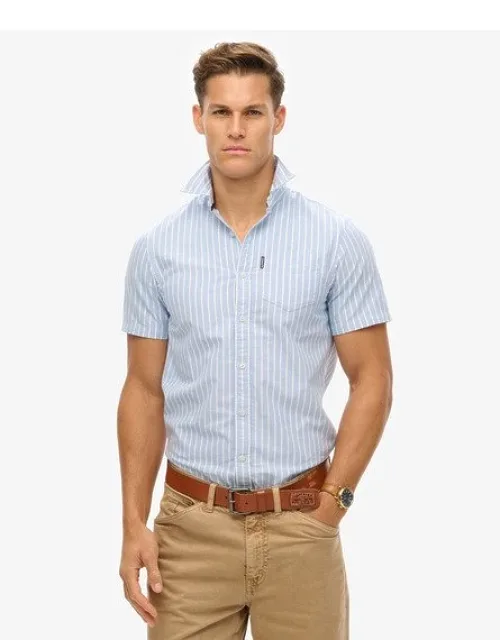 Superdry Oxford Short Sleeve Shirt With Standard Button-down Collar And Chest Pocket