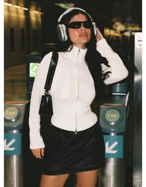 Nylah Zip Up Knit Jacket