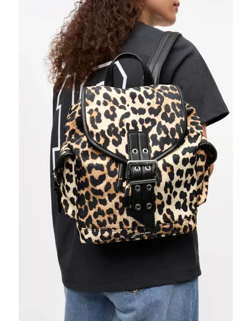 Leopard Small Nylon Bucky Backpack