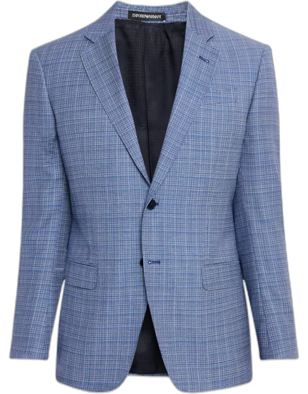 Textured Plaid Sport Coat