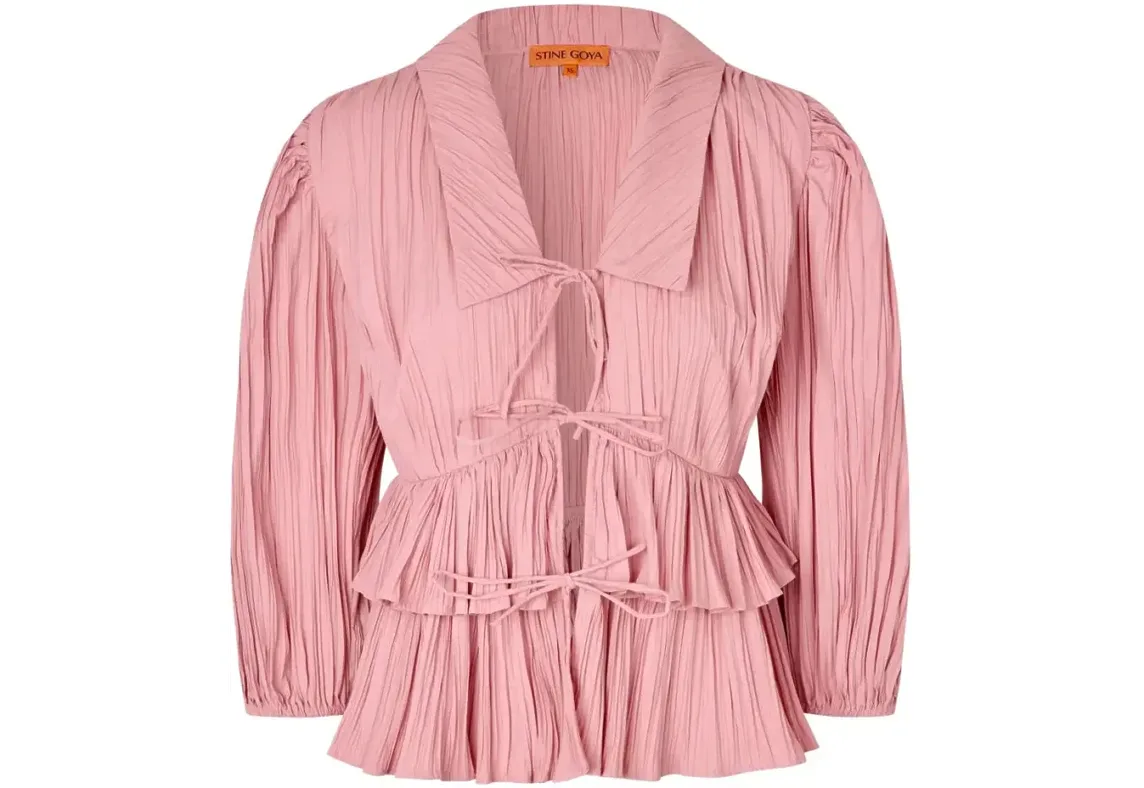 Balloon Sleeve Tie Top