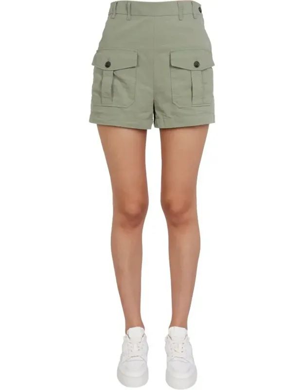 Philippe Model Virginie Shorts With Side Button And Zipper Closure