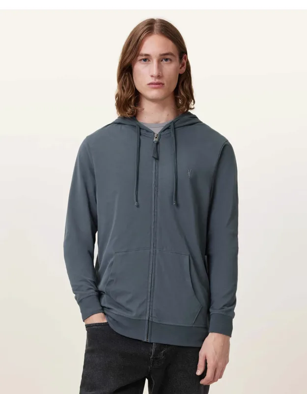 Brace Zip Up Brushed Cotton Hoodie