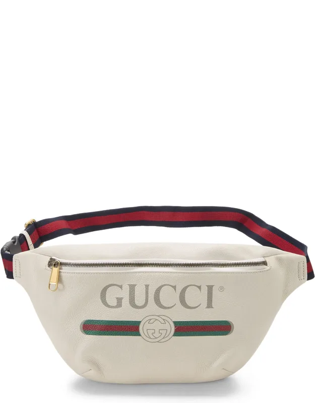 Leather Logo Printed Belt Bag