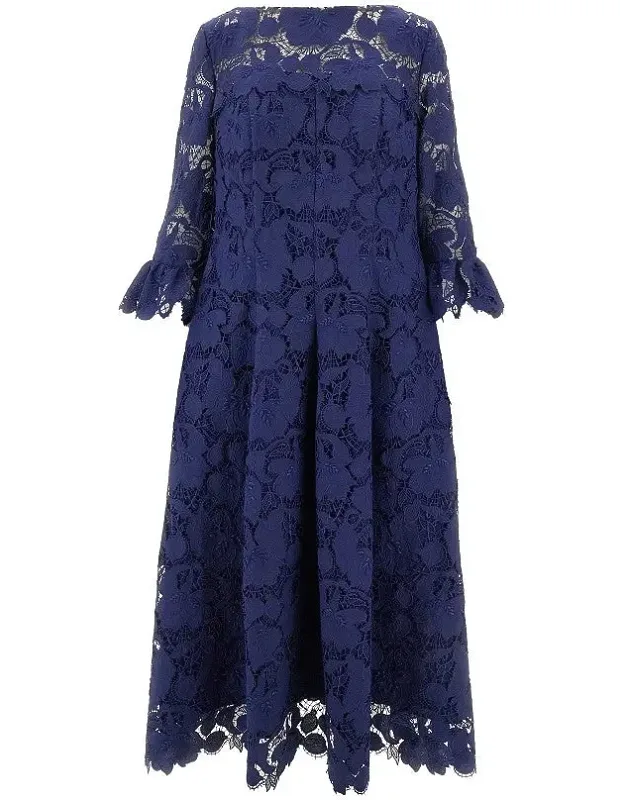 Guipure Lace Midi Dress