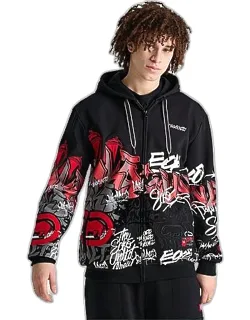 Graffiti Graphic Full-zip Hoodie
