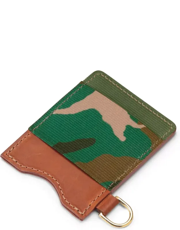 Contrast Elastic Horween Leather Card Wallet