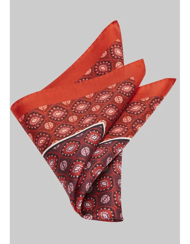 Satin Medallion Duo Pocket Square