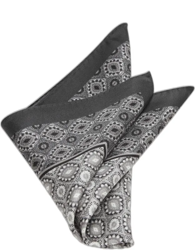 Satin Medallion Duo Pocket Square