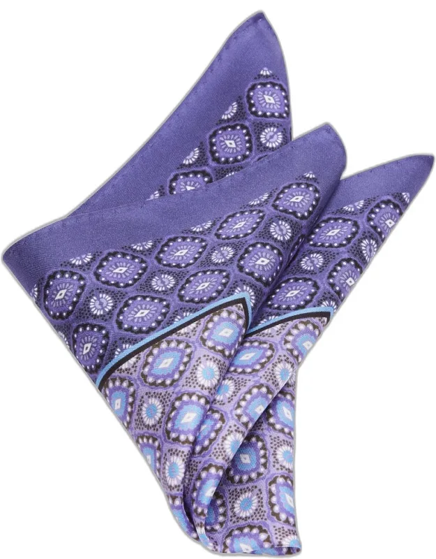 Satin Medallion Duo Pocket Square