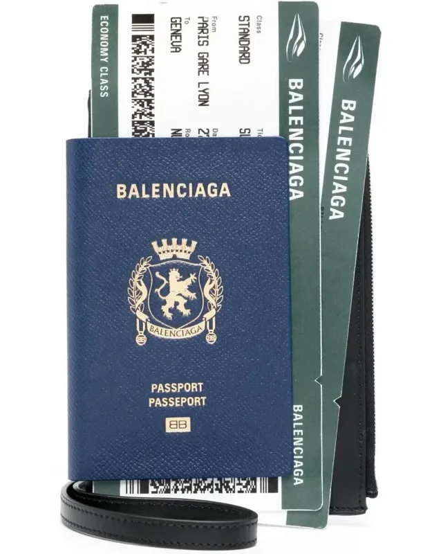 Semi Matte Leather Passport Phone Holder