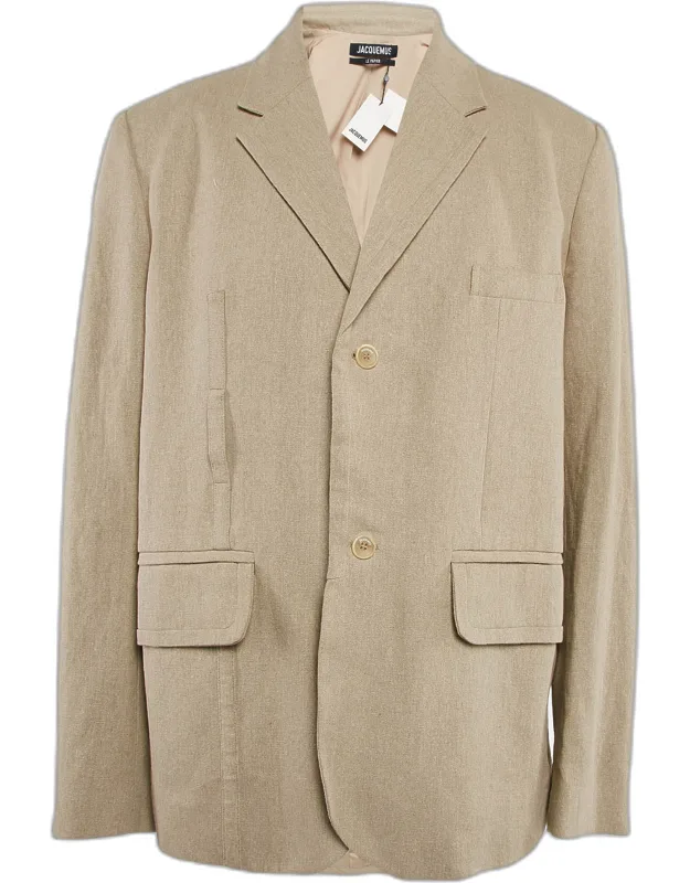 Light Beige Single Breasted La Veste Bacio Blazer