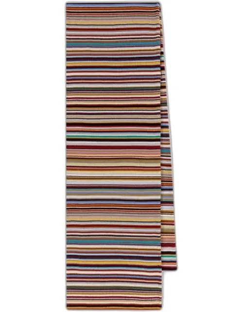 Woven Merino Wool 'signature Stripe' Scarf