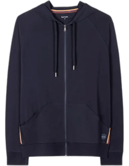 Jersey Cotton Zip Lounge Hoodie