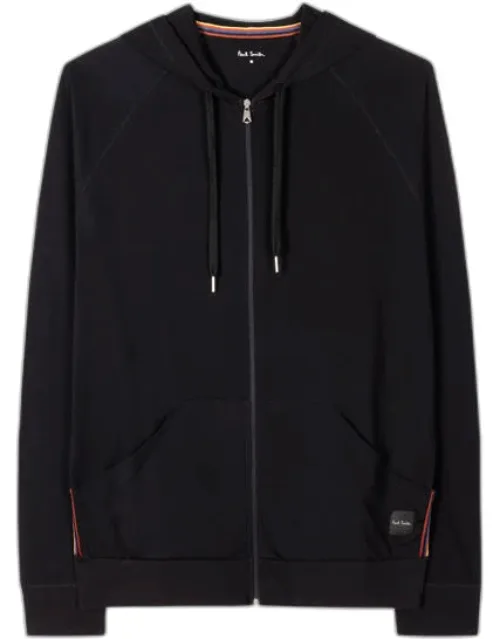 Cotton Jersey Zip Lounge Hoodie