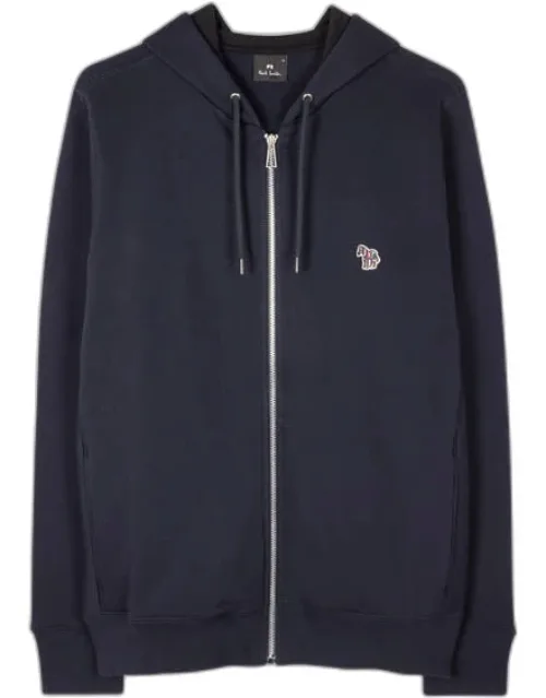 Zip-front Zebra Logo Hoodie